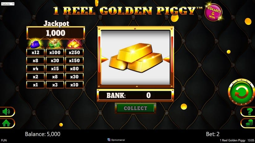 1 Reel Golden Piggy