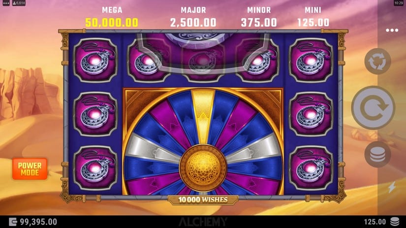 Screenshot videoslot slotmachine 10000 Wishes