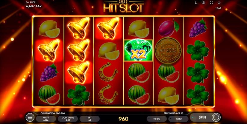 Screenshot videoslot slotmachine 2023 Hit Slot