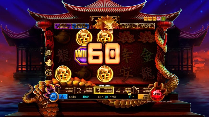 Screenshot videoslot slotmachine 88 Dragons Bounty