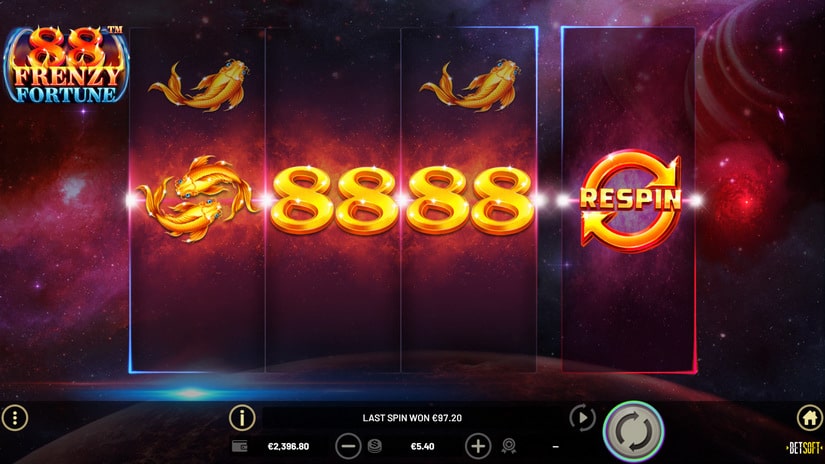 Screenshot videoslot slotmachine 88 Frenzy Fortune