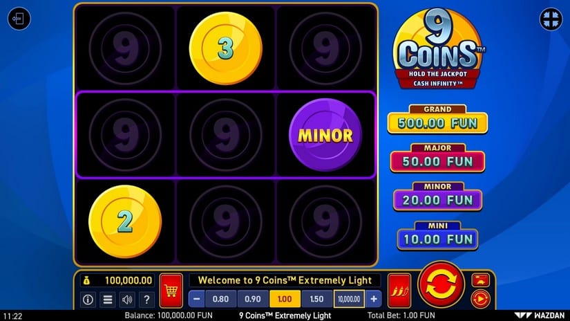 Screenshot videoslot 9 Coins™ Extremely Light