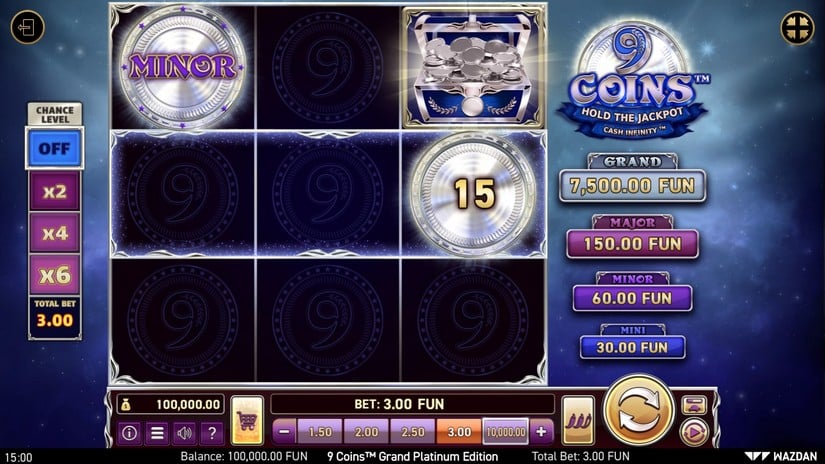 Screenshot videoslot 9 Coins™ Grand Platinum Edition