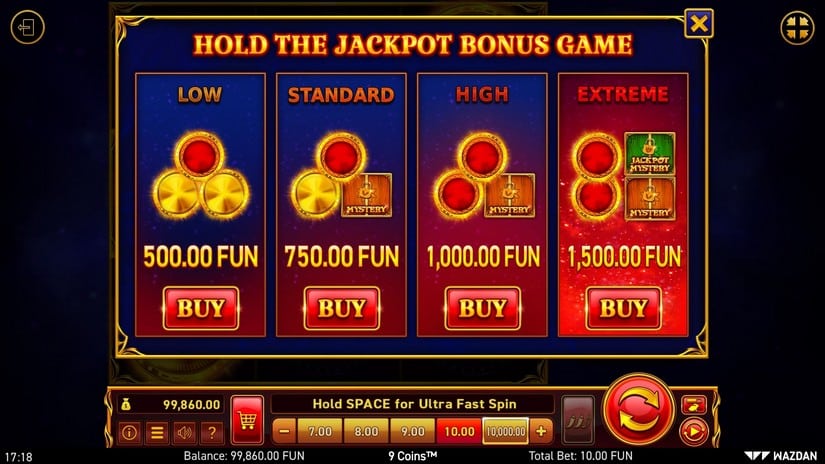 Screenshot videoslot slotmachine 9 Coins™