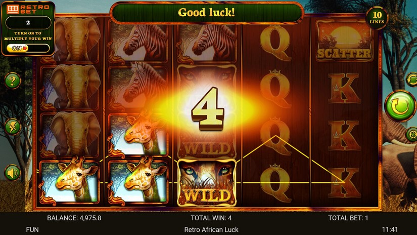 Screenshot videoslot slotmachine African Luck