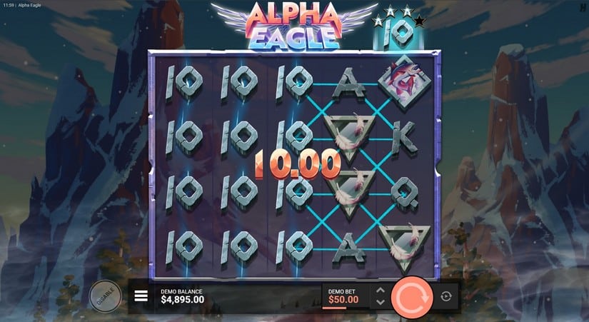 Screenshot videoslot slotmachine Alpha Eagle