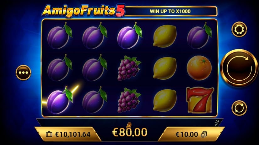 Screenshot videoslot slotmachine Amigo Fruits 5