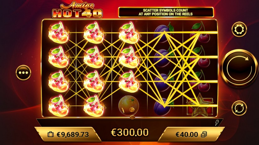 Screenshot videoslot slotmachine Amigo HOT40