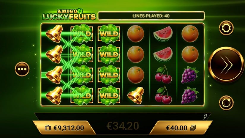 Screenshot videoslot slotmachine Amigo Lucky Fruits