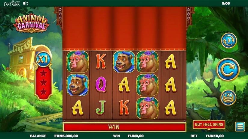 Screenshot videoslot Animal Carnival