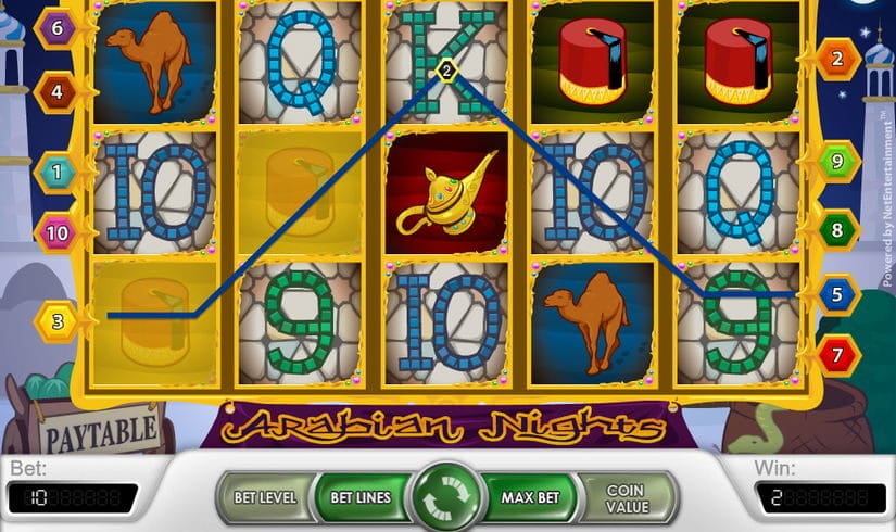 Screenshot videoslot Arabian Nights