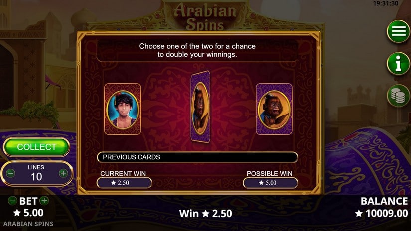 Screenshot videoslot slotmachine Arabian Spins