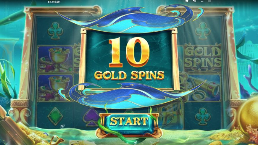 Screenshot videoslot slotmachine Atlantis