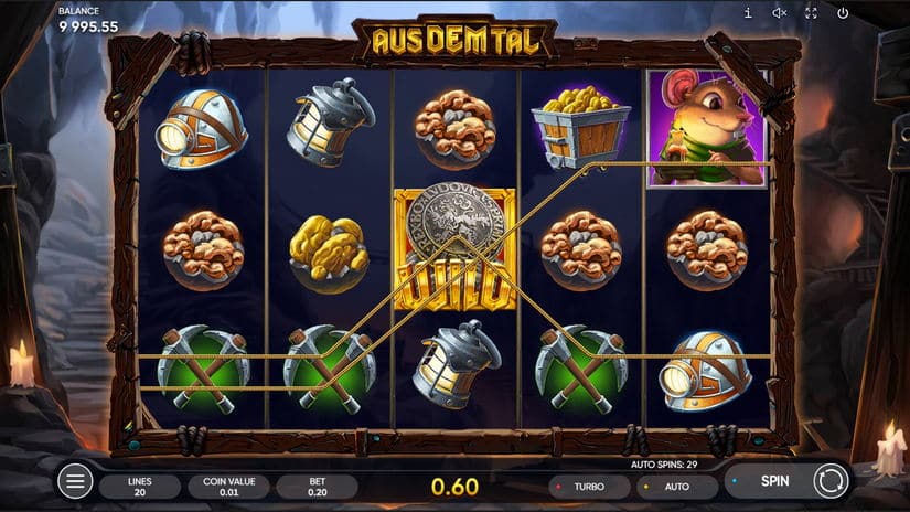 Screenshot videoslot slotmachine Aus Dem Tal