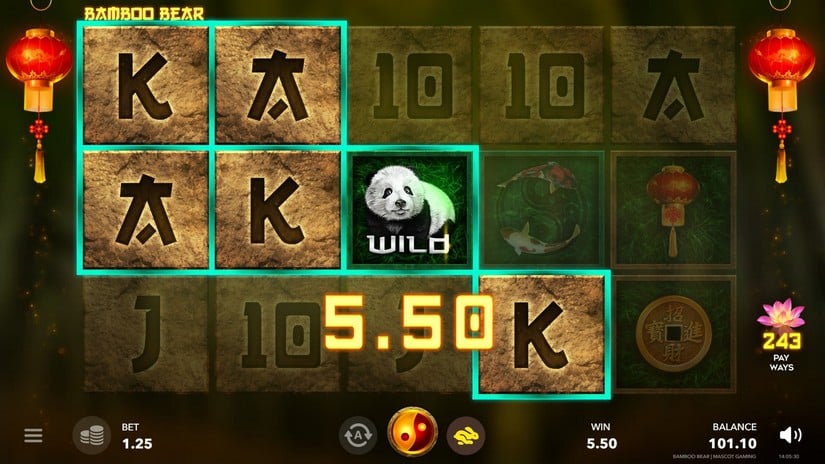 Screenshot videoslot slotmachine Bamboo Bear