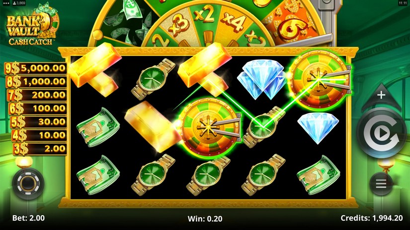 Screenshot videoslot slotmachine Bank Vault