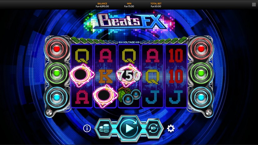 Screenshot videoslot slotmachine Beats Ex