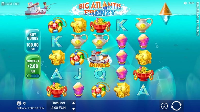 Screenshot videoslot Big Atlantis Frenzy