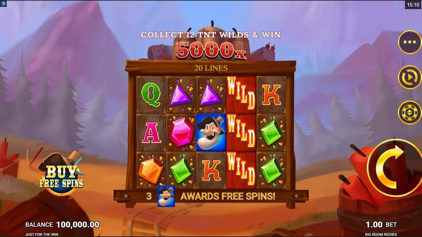 Screenshot videoslot Big Boom Riches