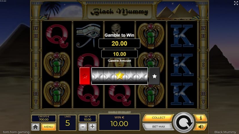 Screenshot videoslot slotmachine Black Mummy