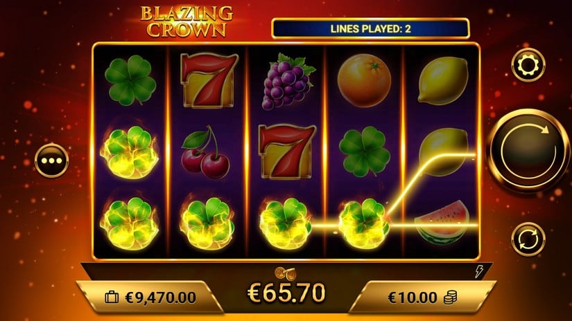 Screenshot videoslot slotmachine Blazing Crown