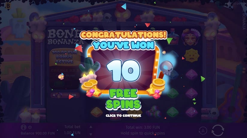 Screenshot videoslot slotmachine Bone Bonanza