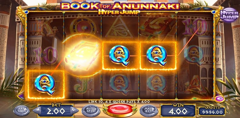 Screenshot videoslot slotmachine Book of Anunnaki