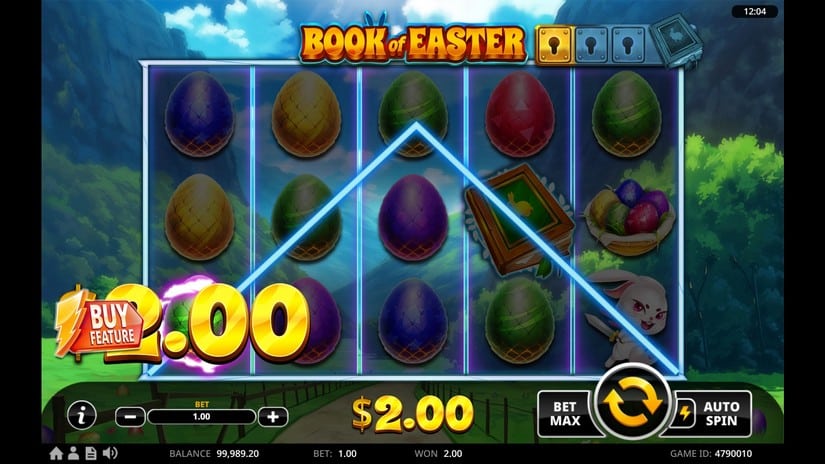 Screenshot videoslot slotmachine Book of Easter