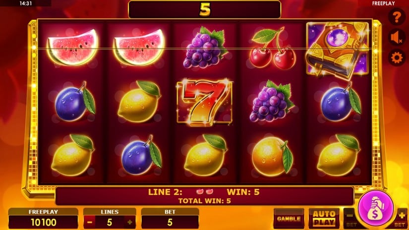 Screenshot videoslot slotmachine Book of Fruits