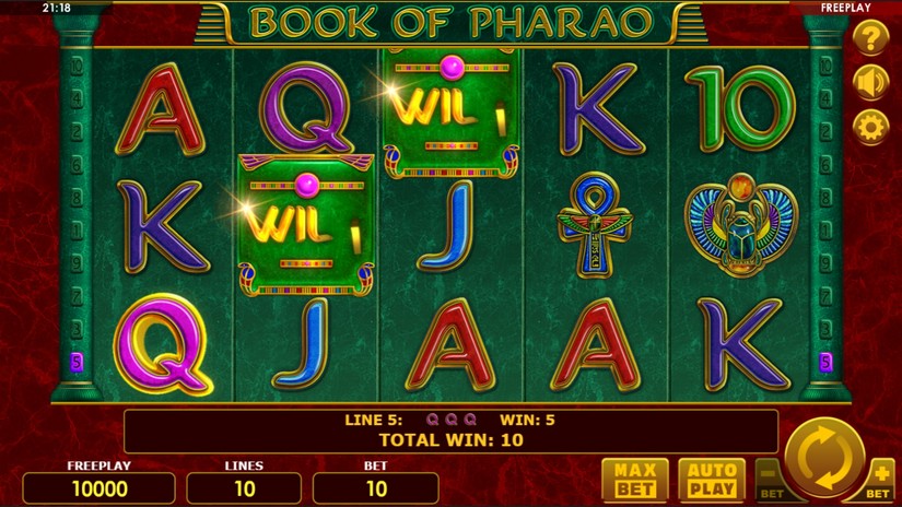 Screenshot videoslot slotmachine Book Of Pharao