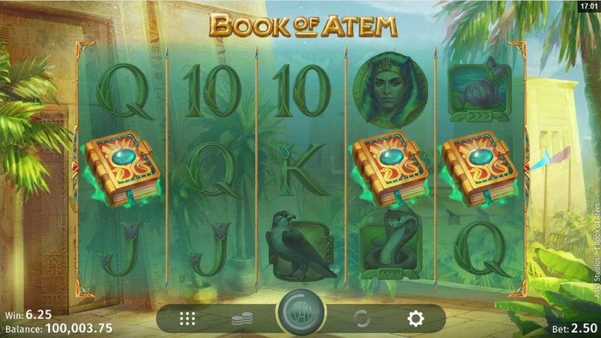 Screenshot videoslot slotmachine Book of Atem