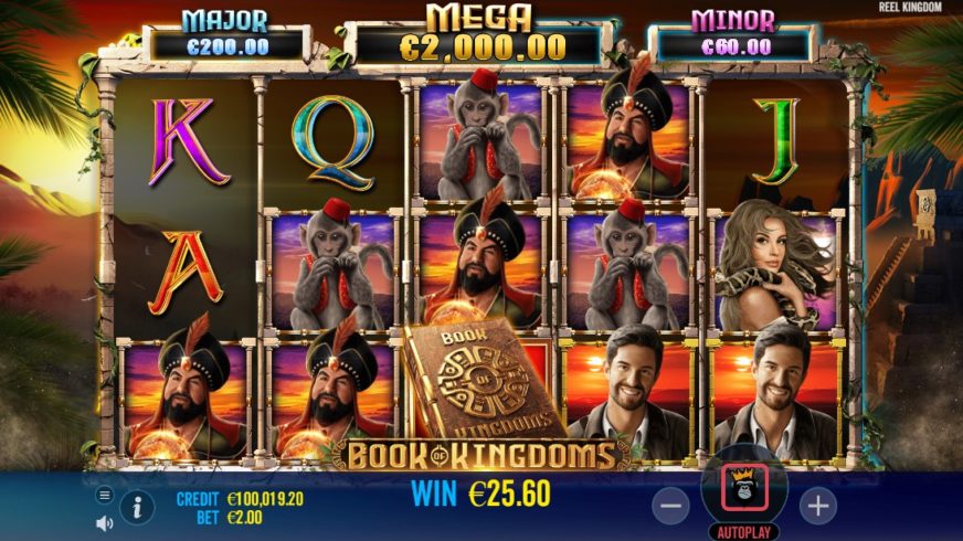 Screenshot videoslot slotmachine Book of Kingdoms