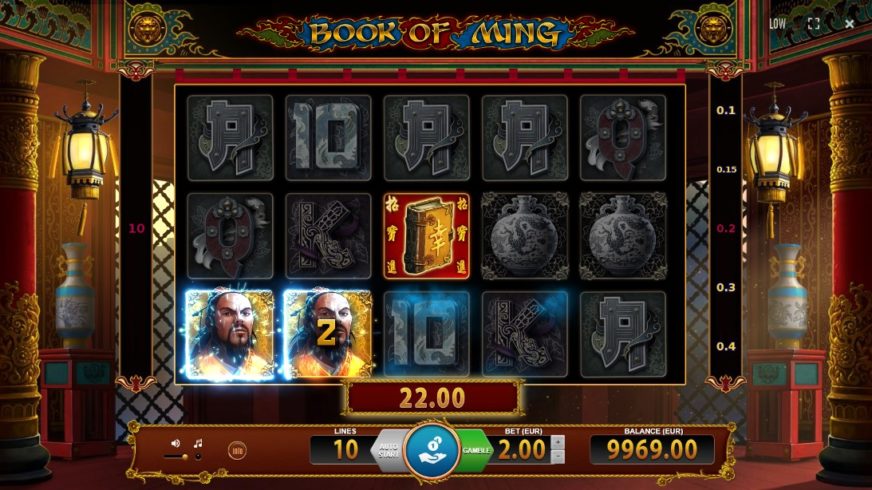 Screenshot videoslot slotmachine Book of Ming