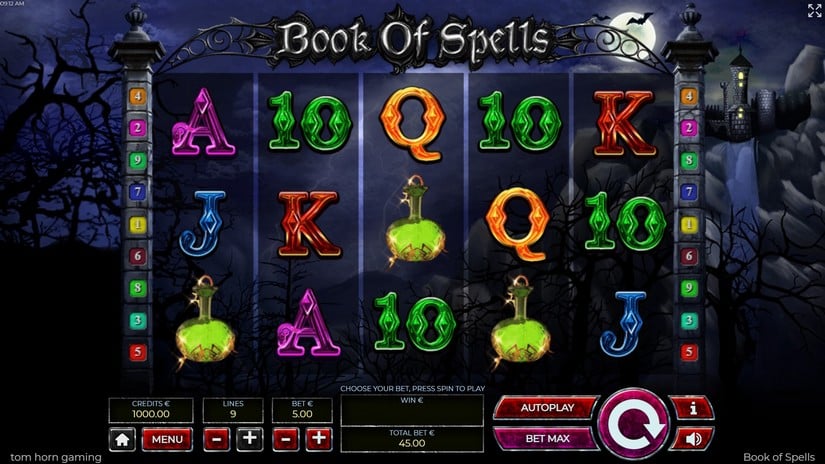 Screenshot videoslot Books of Spells