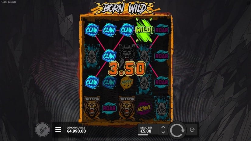 Screenshot videoslot slotmachine Born Wild