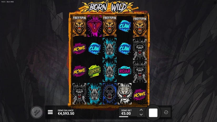 Screenshot videoslot slotmachine Born Wild