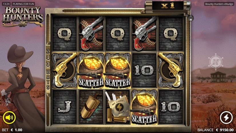 Screenshot videoslot slotmachine Bounty Hunters