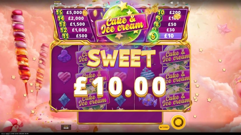 Screenshot videoslot slotmachine Cake & Ice Cream