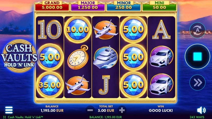 Screenshot videoslot slotmachine Cash Vault