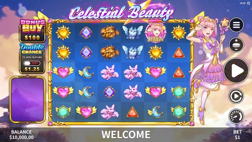 Screenshot videoslot Celestial Beauty