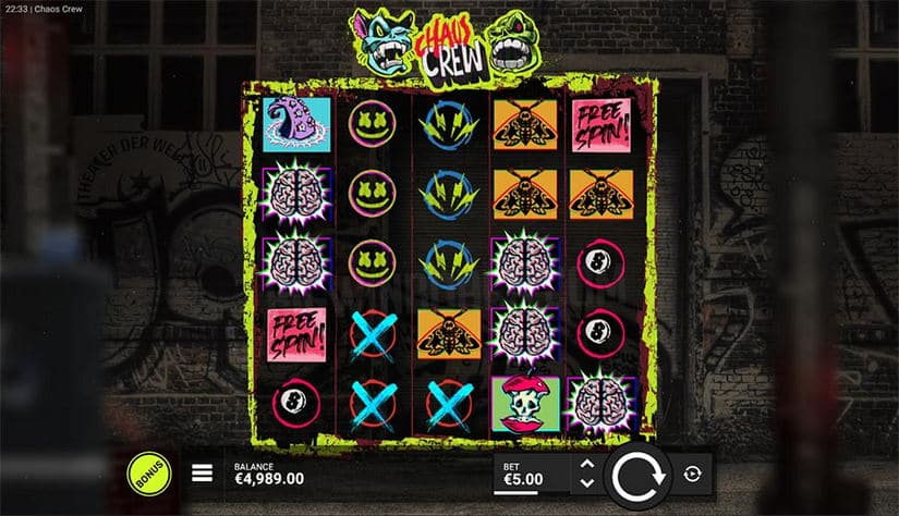 Screenshot videoslot Chaos Crew