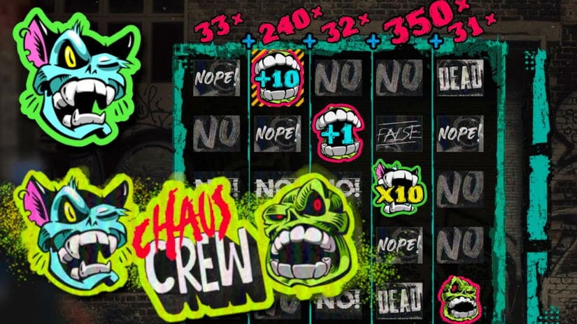 Screenshot videoslot slotmachine Chaos Crew