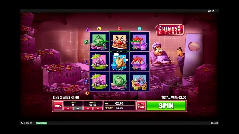 Screenshot videoslot slotmachine Chinese Kitchen