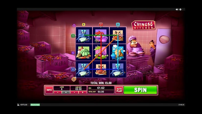 Screenshot videoslot slotmachine Chinese Kitchen