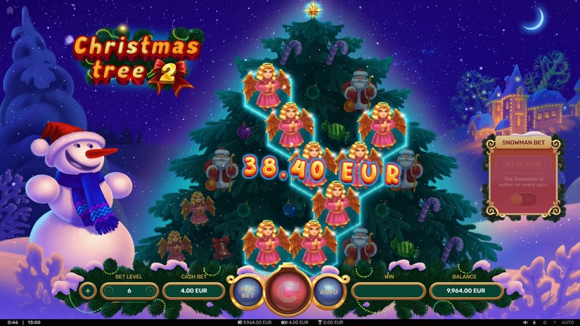 Screenshot videoslot slotmachine Christmas Tree 2