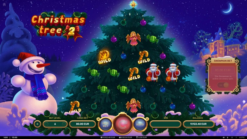 Screenshot videoslot slotmachine Christmas Tree 2