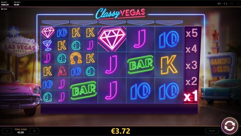 Screenshot videoslot slotmachine Classy Vegas