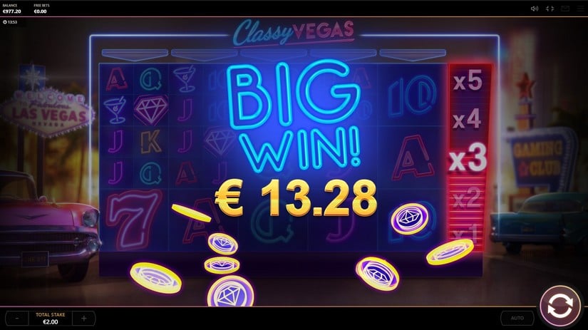 Screenshot videoslot slotmachine Classy Vegas