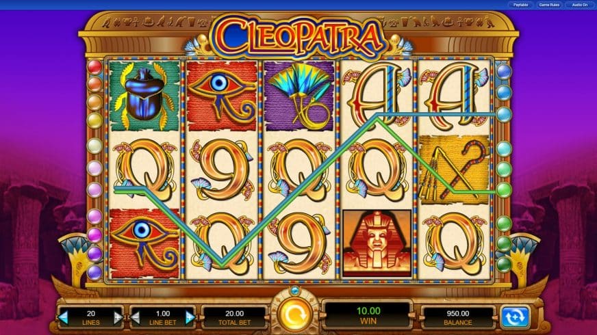 Screenshot videoslot slotmachine Cleopatra