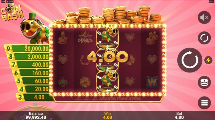 Screenshot videoslot slotmachine Coin Bash